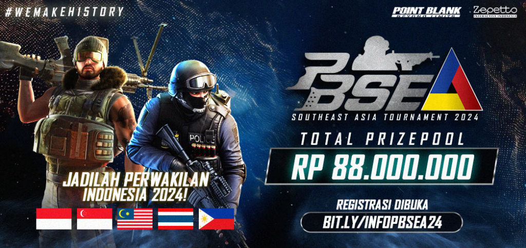 Poster Turnamen point blank PBSEA 2024